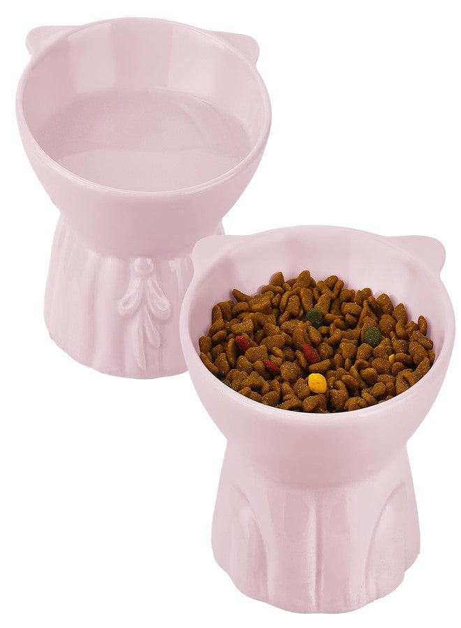 Hovico 2 in 1 Bowl Water and Food Cat Feeder with Detachable Stainless Steel Bowl and Automatic Water Dispenser Bottle for Small Pets (Set of 1) (Pink) - Image 1