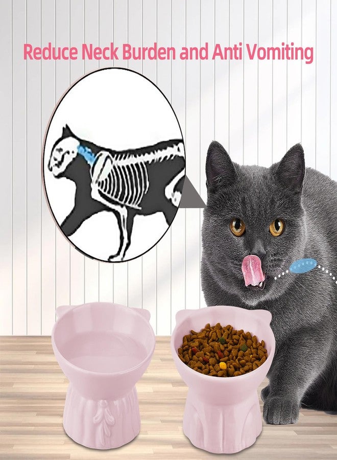 Hovico 2 in 1 Bowl Water and Food Cat Feeder with Detachable Stainless Steel Bowl and Automatic Water Dispenser Bottle for Small Pets (Set of 1) (Pink) - Image 3