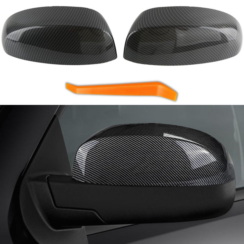 Carbon Fiber Side Mirror Covers Upper Half Cap for 20072014 Chevy Tahoe Avalanche Silverado Suburban GMC Sierra Yukon Xl 1500 2500 3500 HD Cadillac Escalade Accessories Exterior Parts