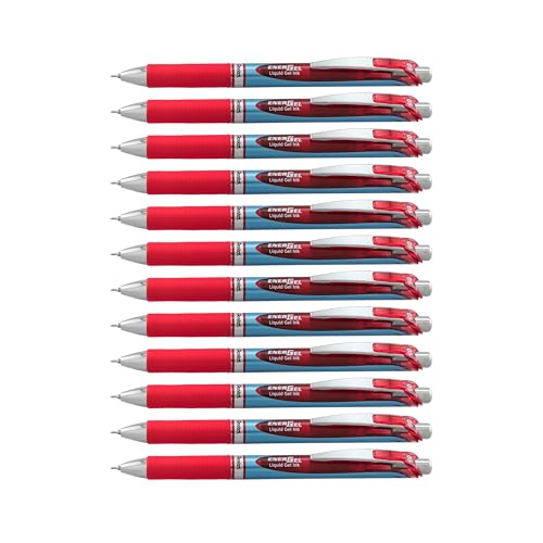Pentel 816146 EnerGel Deluxe RTX Retractable Gel Pens Fine Point Red - Image 1