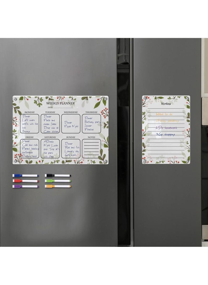 Magnetic Transparent Acrylic Week Plan Memo Message Board Erasable Refrigerator Sticker - Image 5
