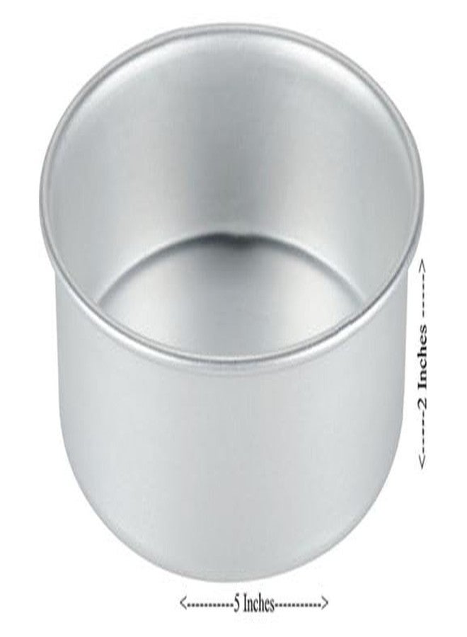 RINKLE TRENDZ Aluminium Mini Round Cake Pan Cake Tin 5 Inches for Mini Lunch Box Cake - Image 2