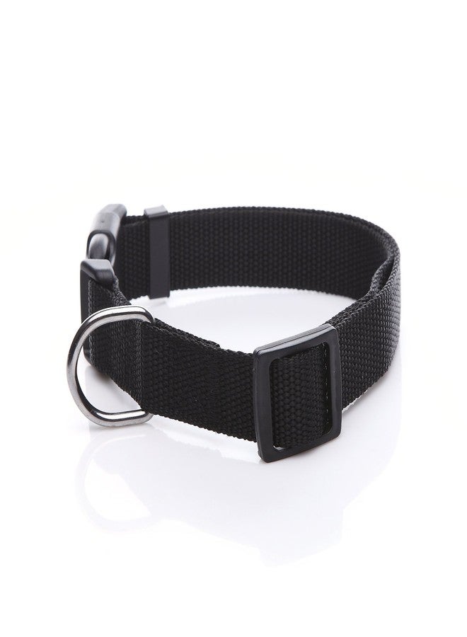 Taida Adjustable Nylon Dog Collar, pet Collar 1 Inch 3/4 Inch 5/8 Inch Wide, for Large Medium Small Dog ((L(1" x 16-23"), Black) - Image 2