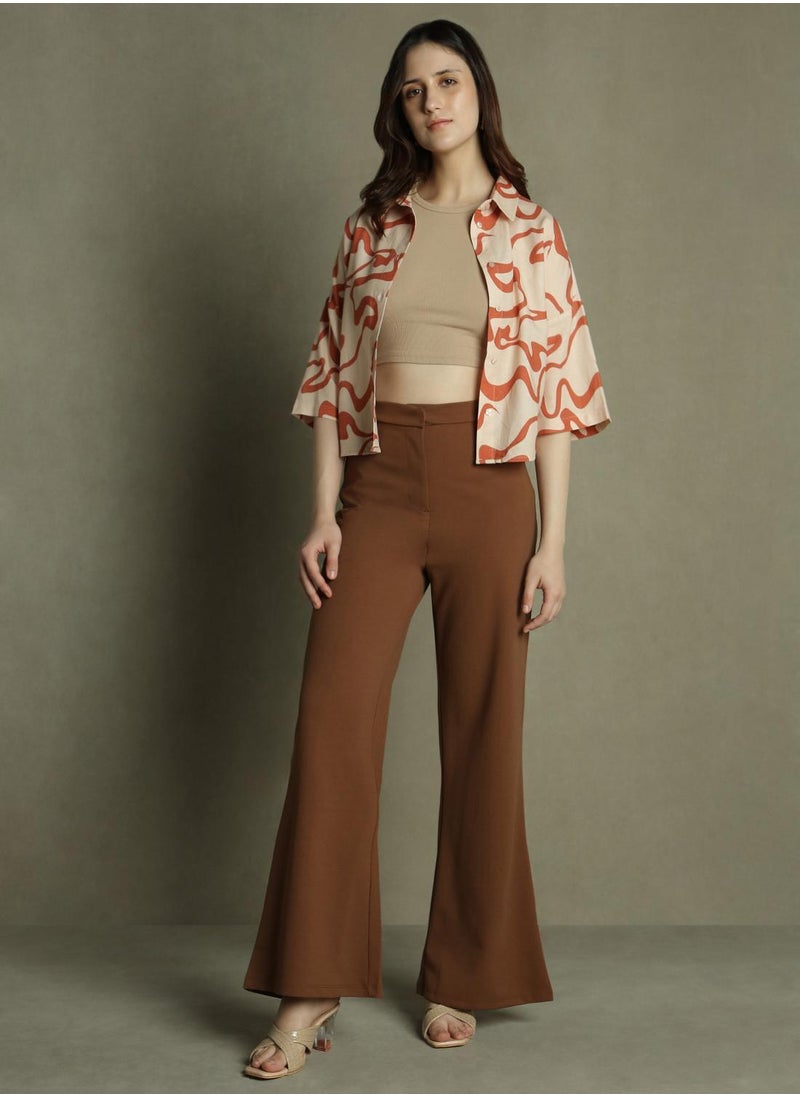 Dennis Lingo Brown Pants For Women  - Image 1