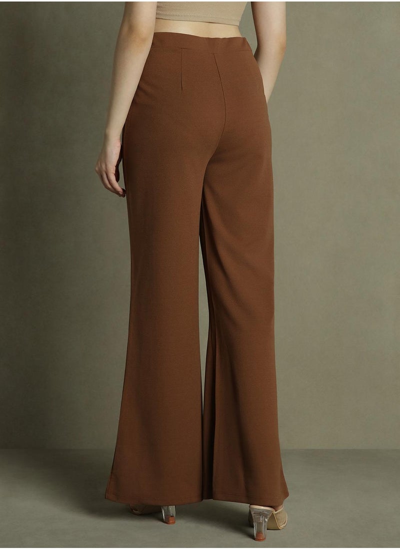 Dennis Lingo Brown Pants For Women  - Image 3