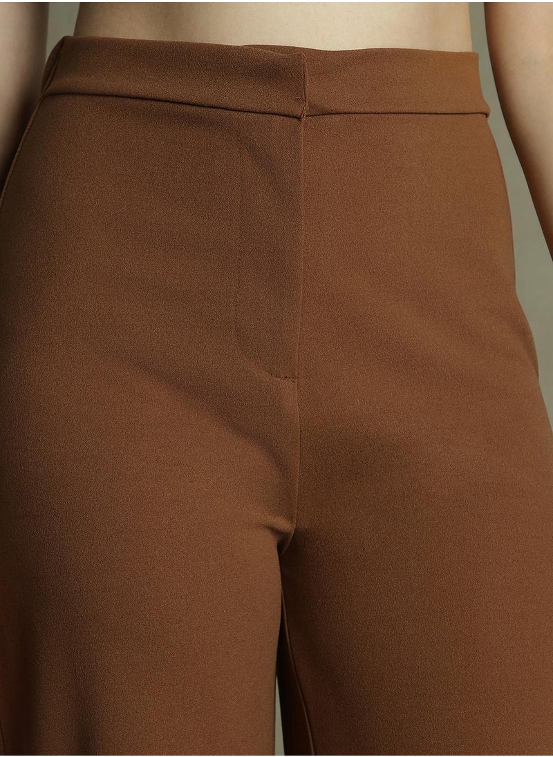 Dennis Lingo Brown Pants For Women  - Image 4