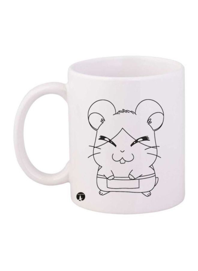 RKN Anime Hamtaro Printed Coffee Mug White/Black - Image 2