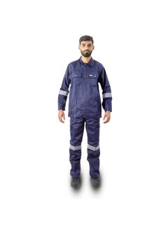 Armour Production Heavy-Duty Protective WorkwearReflective Coverall | Full-Body Industrial Safety Suit & Breathable Fabric for Construction, Manufacturing & Hazardous Environments | Petrol Blue | Size-4XL