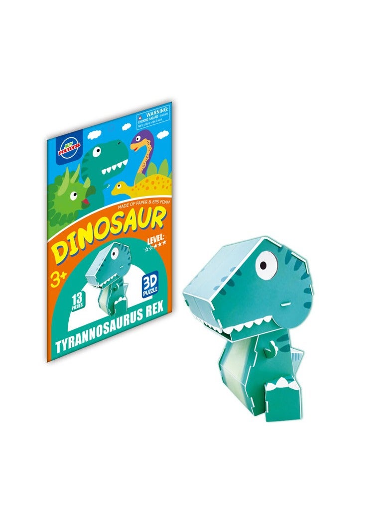 Little Sunshine 13 PCS Dinosaur 3D Three-dimensional Jigsaws Puzzle for Kids Toys for Boys Girls DIY Crafts 3D Puzzle STEM Toys Gifts for Kids Ages 3+ - Image 1