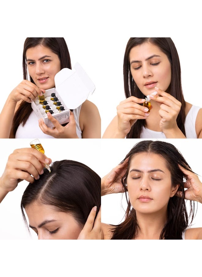 BRILLARE Onion Hair Oil Shots with Bakuchiol & Coconut Hair Oil for Hair Fall Control, Reduces hair fall, 100% Natural Hair Oil, (6ml *8 Vials)  - Image 4