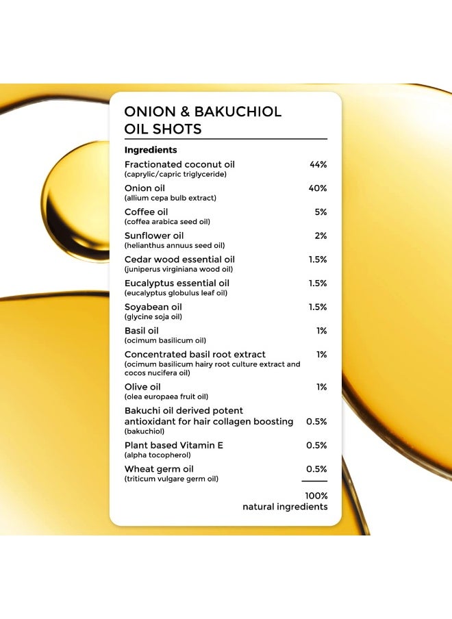 BRILLARE Onion Hair Oil Shots with Bakuchiol & Coconut Hair Oil for Hair Fall Control, Reduces hair fall, 100% Natural Hair Oil, (6ml *8 Vials)  - Image 2