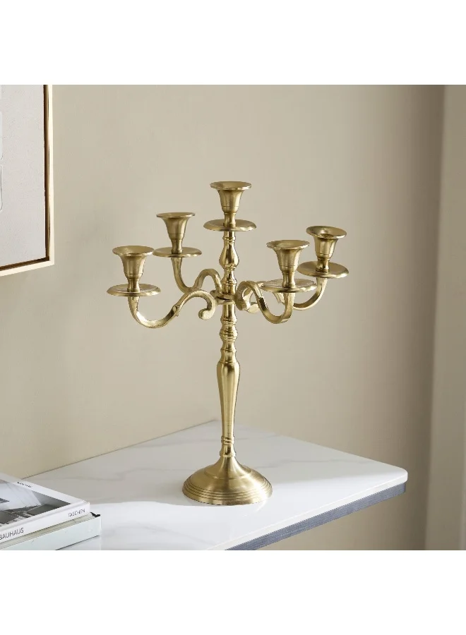 Home Box Avya Aluminium 5-Arm Candelabra - 34x34x50.5 cm