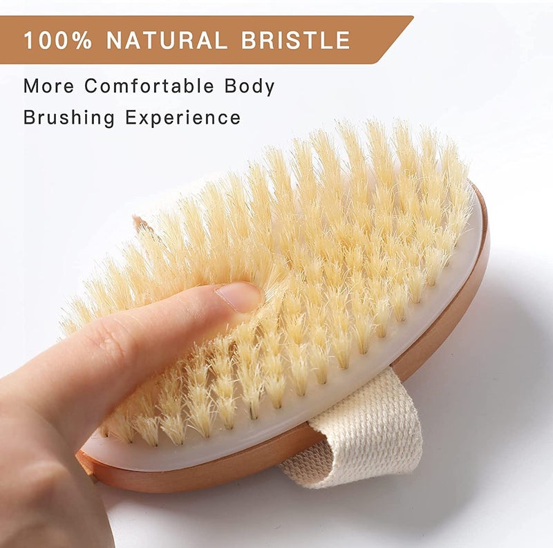 eHomeA2Z Back Scrubber for ShowerBody Shower Brush with Soft and Natural Bristle Body Exfoliating Brush for 2in1 Wet Dry Brushing Detachable Wooden Bath Brush with Long Handle Back Brush for Men and Women - Image 5