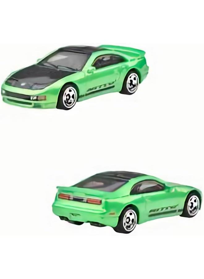 هوت ويلز سيارة هوت ويلز نيسان 300ZX توين توربو من حقبة التسعينيات، 3/5، لون أخضر - Image 1