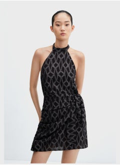 Tie Detail Halter Neck Dress
