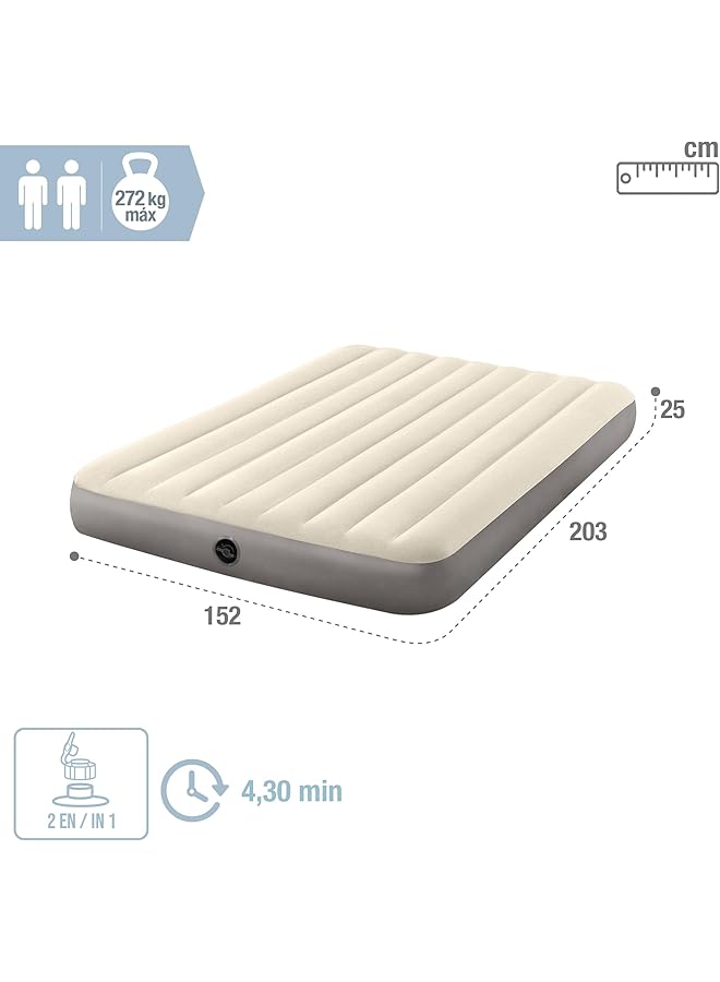 INTEX Air Mattress Queen Deluxe Single High Airbed 1.52Mx2.03Mx25Cm 64103 - Image 4