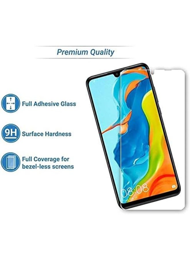 Muzz Tempered Glass Screen Protector for Huawei P30, 6.1 Inch, 2.5D Curved Edge, 9H Hardness, Clear - Image 2