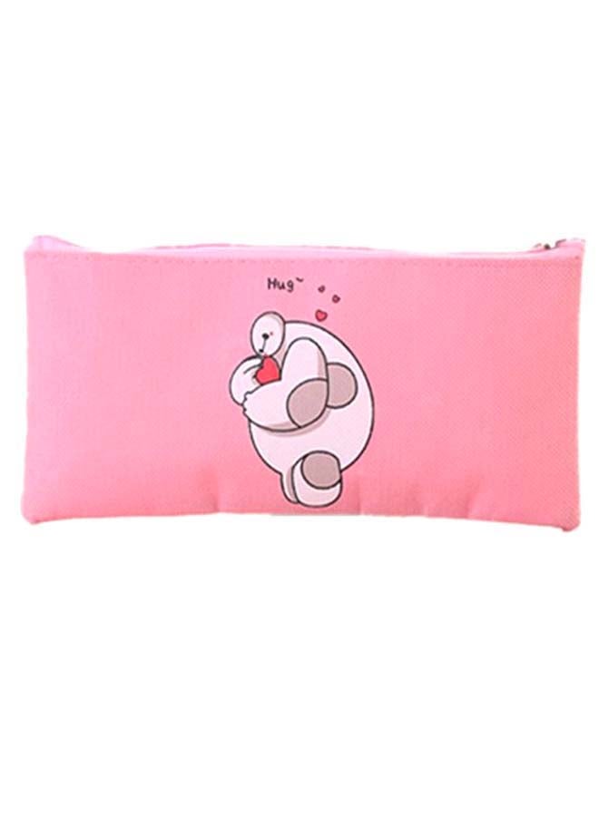 Baymax Printed Pencil Case Pink/White - Image 1