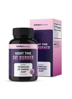 Night Time Fat Burner | Weight Loss Support for Women | Appetite Suppressant, Carb Blocker & Metabolism Booster | Nighttime Shred With Melatonin | Boost Weight Management Overnight | 60 Capsules