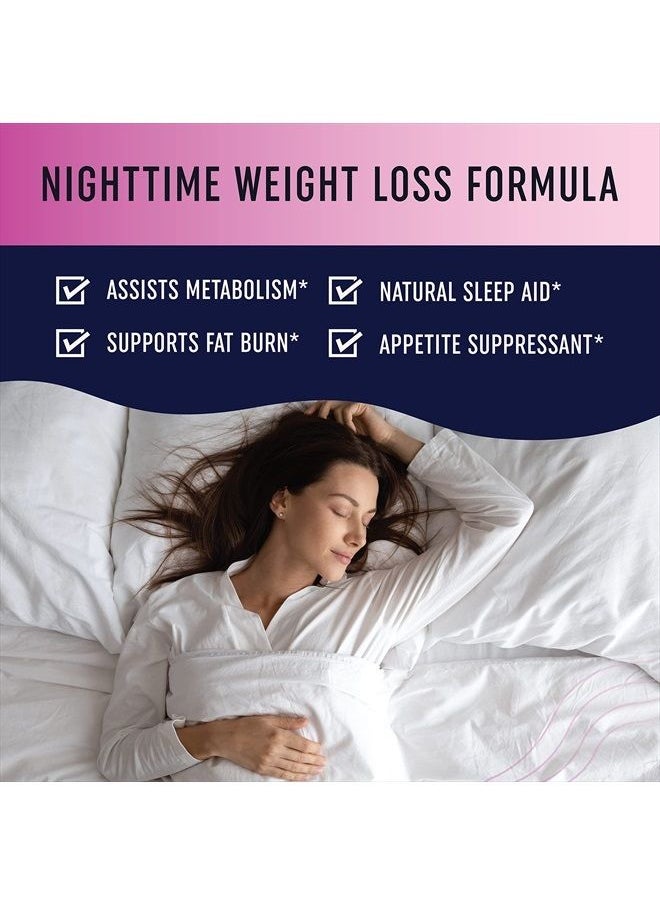 MAV Nutrition - Night Time Fat Burner | Weight Loss Support for Women | Appetite Suppressant, Carb Blocker & Metabolism Booster | Nighttime Shred With Melatonin | Boost Weight Management Overnight | 60 Capsules - Image 1
