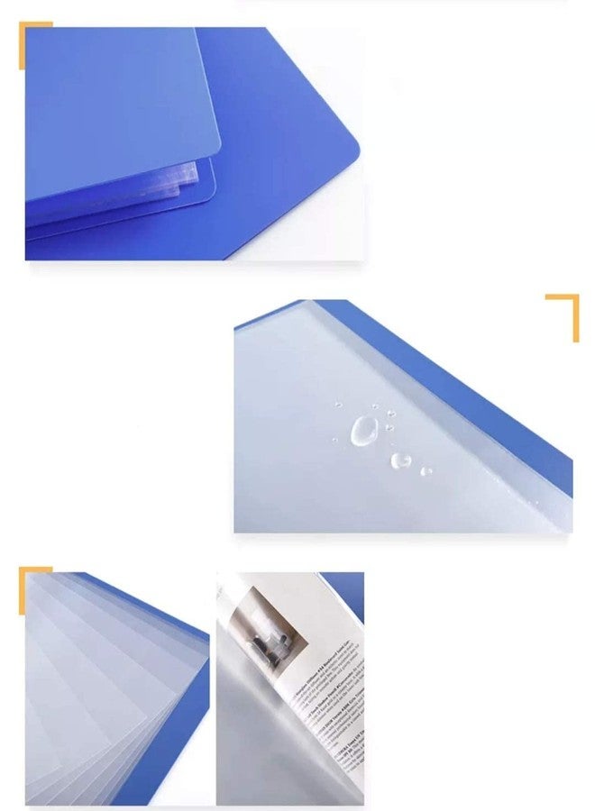 Peeplvalue Display Book File Folder A5 Small Size Blue Color(Pack of 4 Pcs) (20 Pocket) - Image 3
