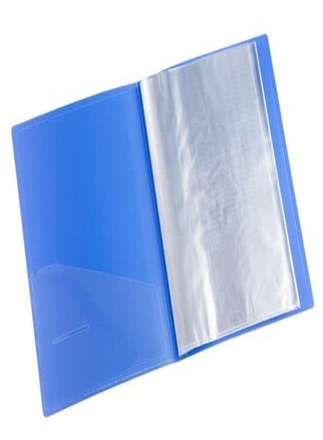 Peeplvalue Display Book File Folder A5 Small Size Blue Color(Pack of 4 Pcs) (20 Pocket) - Image 1