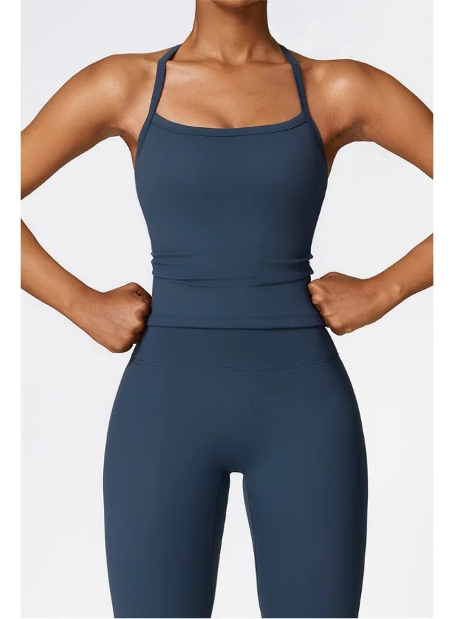 كون.يوغا Womens Sleeveless Athletic Tank Top - Padded Low Impact Workout Yoga Shirt with Removable Built in Bra