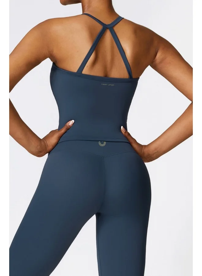 كون.يوغا Womens Sleeveless Athletic Tank Top - Padded Low Impact Workout Yoga Shirt with Removable Built in Bra