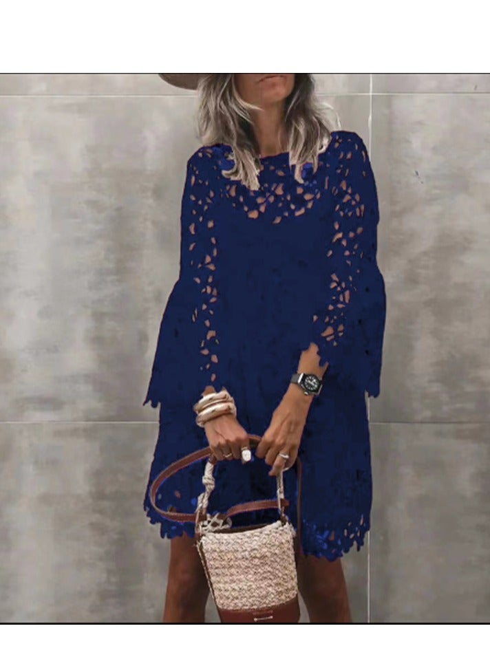 NIBEMINENT Loose Dress for Women Clothing  Summer Solid Vacation Pullover Beach Sundress Female Fashion Slim  Short Dresse - Image 1