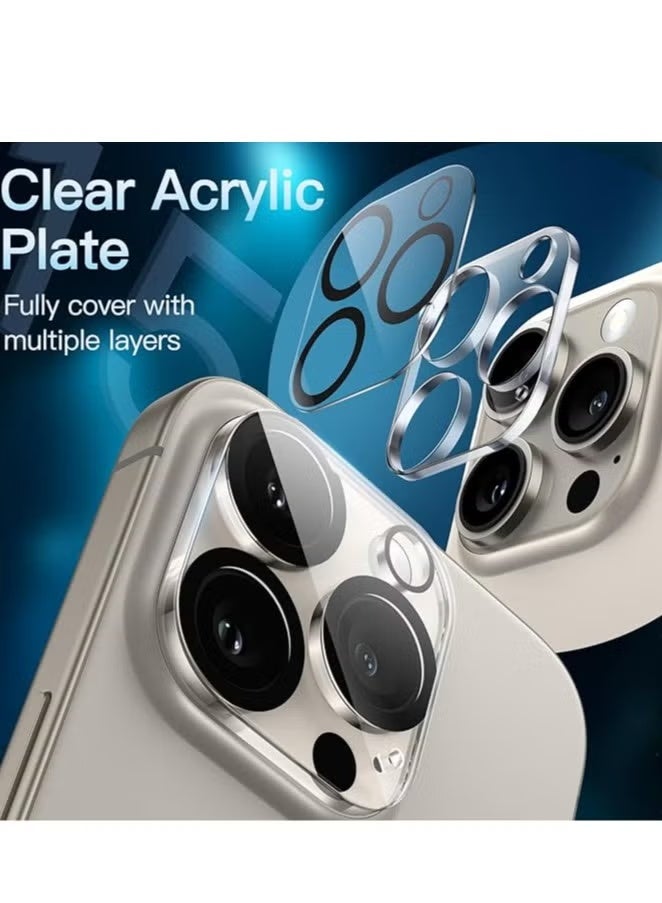 Tempered Glass Camera Lens Protector for iPhone 15 Pro - 15 Pro Max - Image 2