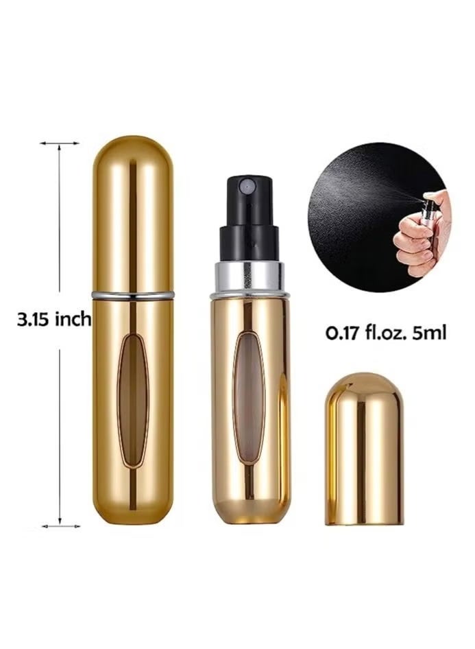 محمولة مصغرة قابلة لإعادة تعبئة العطور رذاذ حجم زجاجات رذاذ الملحقات 5 قطع من 5 مل - Image 3
