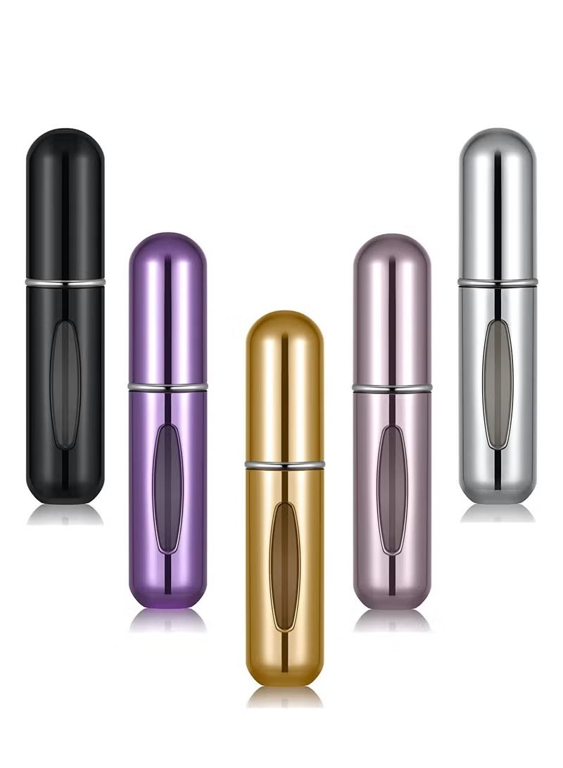 محمولة مصغرة قابلة لإعادة تعبئة العطور رذاذ حجم زجاجات رذاذ الملحقات 5 قطع من 5 مل - Image 1