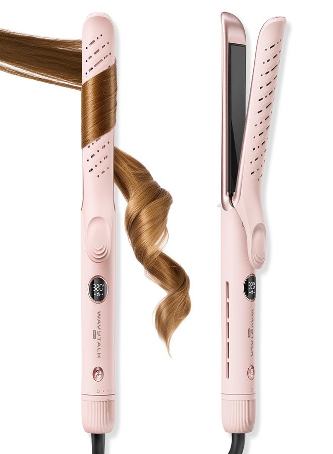 ويفي توك جهاز تصفيف الشعر Wavytalk Airflow Styler Whirlwind Curl، مكواة فرد وتجعيد الشعر 2 في 1، مكواة تجعيد وفرد مطورة، احصلي على تجعيد من أول تمريرة، ضرر أقل للشعر - Image 1