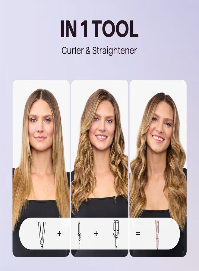 ويفي توك جهاز تصفيف الشعر Wavytalk Airflow Styler Whirlwind Curl، مكواة فرد وتجعيد الشعر 2 في 1، مكواة تجعيد وفرد مطورة، احصلي على تجعيد من أول تمريرة، ضرر أقل للشعر - Image 2