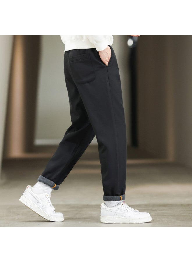 Fapai Winter Casual Pants Elastic Waist Straight Leg Versatile Fashion Long Pants - Image 5