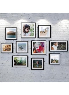 HOOKOR 8x10 inch Picture Frame Set of 5, Display Pictures 5x7 With Mat or 8x10 Without Mat, Wall Gallery Photo Frames for Rustic Home Decor(Black, 8 x 10 inch)  - Image 5
