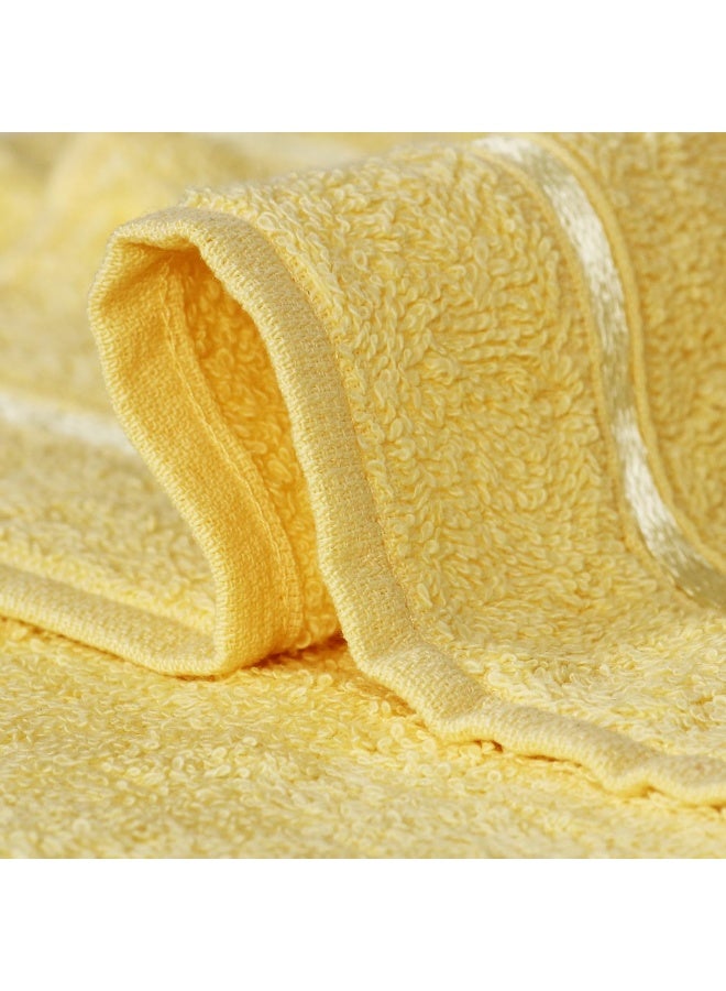 Story@Home 100% Terry Cotton Pack of 6 Pieces Highly Absorbent and Quick-Drying, Hotel & Spa Quality Super Soft Towel Set | Towels for Bath | Hand Towel | Face Towel (White and Yellow) - Image 2