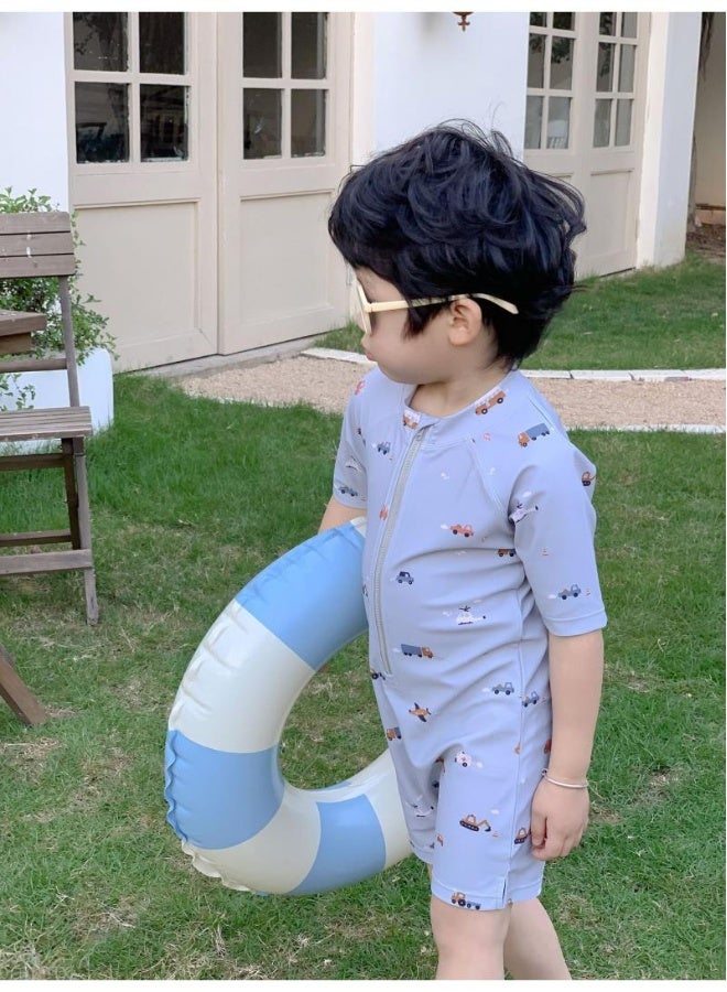 Generic Children's One Piece Swimsuit Baby Swimsuit One Piece Surfing Suit Baby Swimming Pool Kids Swimsuit With Swim Cap - Image 3