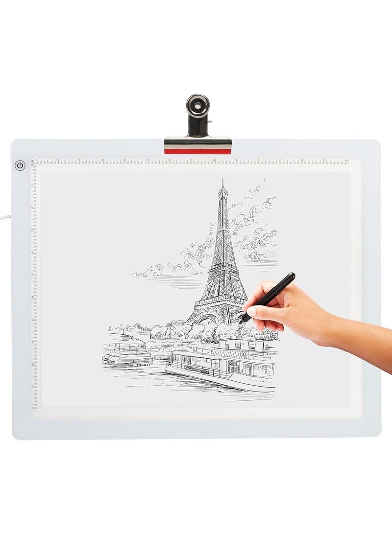 Dasher Products LED Tracing Light Box, 19" Ultra-Thin Light Pad with Adjustable Brightness, Includes USB Cable, Adapter, Paper, and Clip. Portable Drawing Board for Sketching, Cricut Projects, and More - Image 1