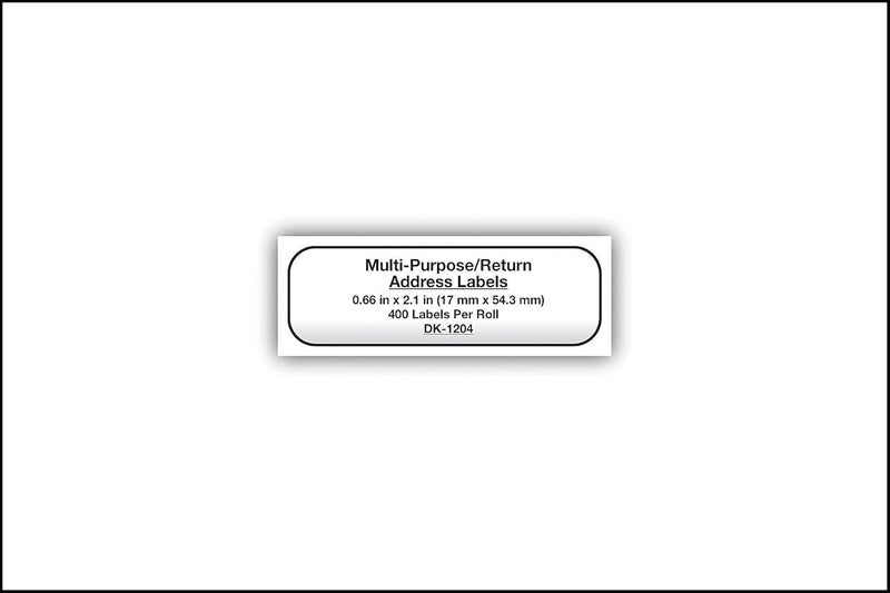 Brother DK-1204 White Paper Multi-Purpose Return Address Labels - 400 Labels per Roll - Image 3