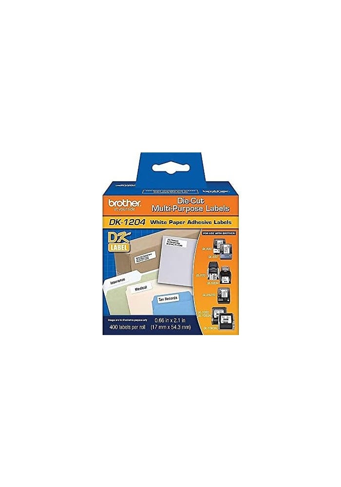 Brother DK-1204 White Paper Multi-Purpose Return Address Labels - 400 Labels per Roll - Image 2