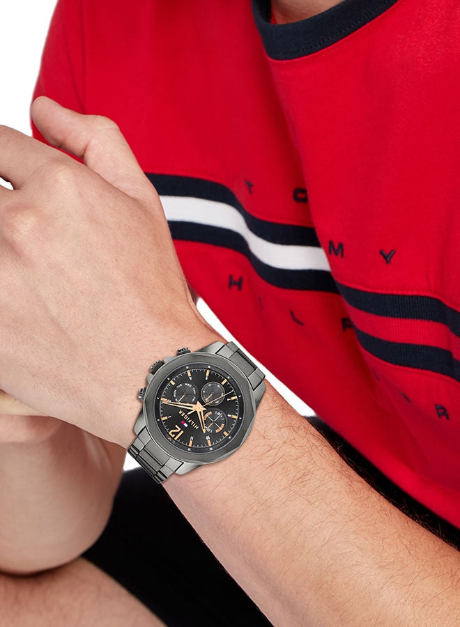 TOMMY HILFIGER Men Analog Round Shape Stainless Steel Wrist Watch 46 mm - Image 4