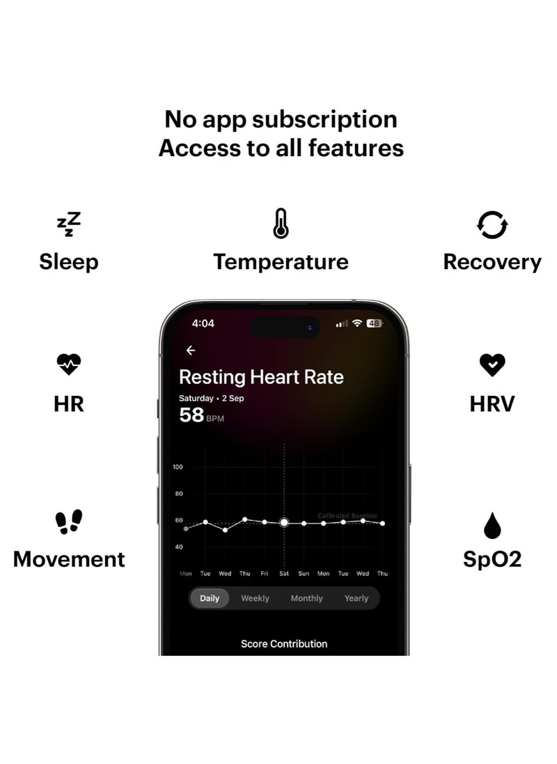 ULTRAHUMAN - Ring AIR - Advanced sleep-tracking wearable, HRV & Temperature Monitoring,Track workout, movement & recovery, Water resistant, 6 Days Battery Life with Lifetime Free Subscription (Size 13) - Air Black - Image 1