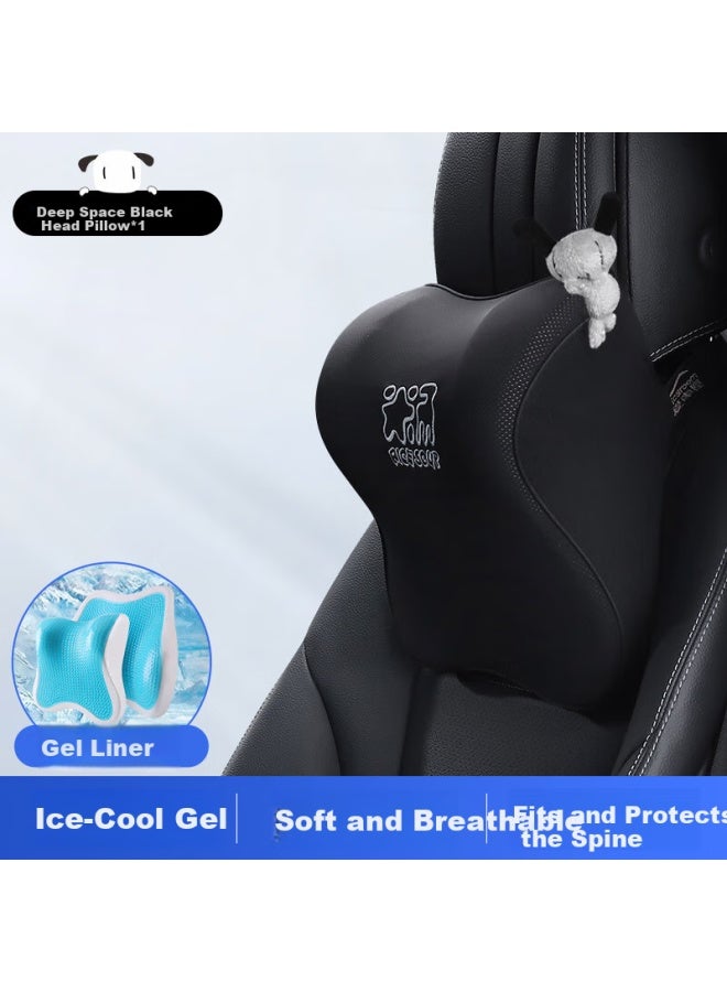 Icaroom Car Headrest Pillow Car Neck Pillow Memory Foam Car Pillow With Lumbar Support