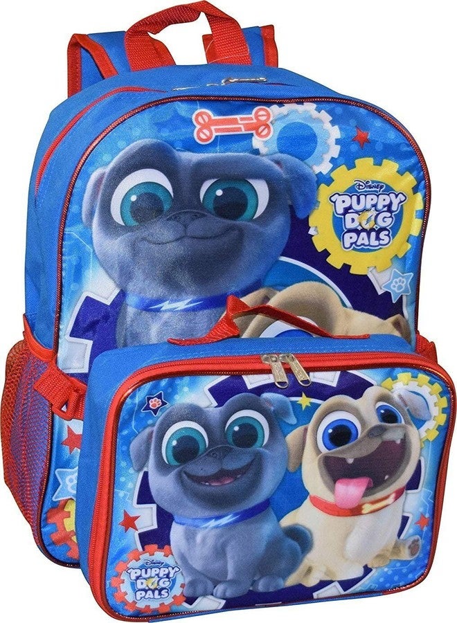 Ruz Disney Junior Puppy Dog Pals Kid's 16 Inch Backpack With Removable Lunch Box Set, Large - Image 1