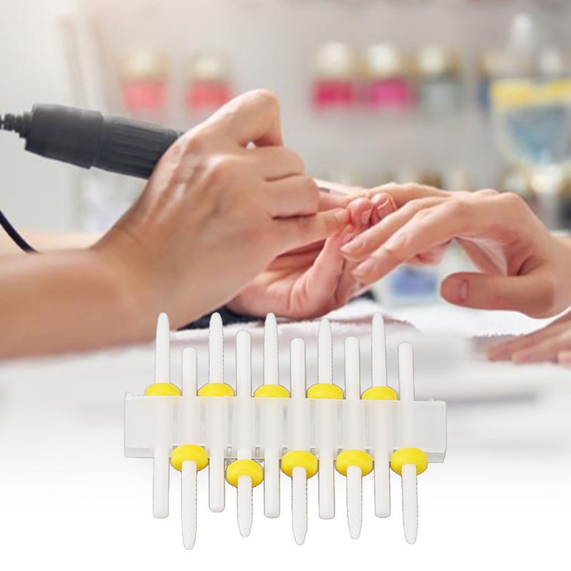 10pcs Cuticle Remover Bits Gel Home Salon Polish Dead Skin Removal Nail Drill Bit for Nail Artist - Image 1