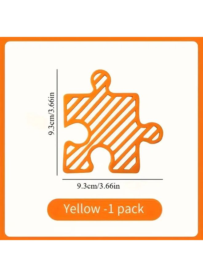 Set Of 2 Red Heat Resistant Puzzle Mats Interlocking Table Cover Protector - Image 4