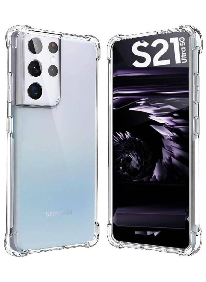 Samsung Galaxy S21 Ultra 5G Phone Case, Shockproof Crystal Clear Hard Bumper Slim Protective Phone for Samsung S21 Ultra 5G Phone Case 6.8 (Clear Bumber)  - Image 1