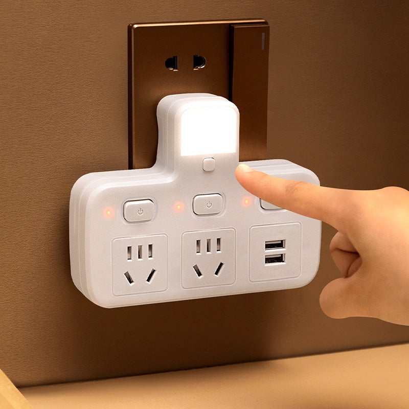 Household Socket Converter Plug With Usb Power Plug Row Wireless Socket Panel Porous Without Cable Plug - Image 2