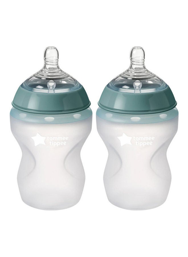 tommee tippee Pack Of 2 Closer To Nature Soft Feel Silicone Baby Bottles - 260Ml - Image 4